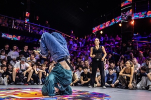 村上選手の競技中の写真