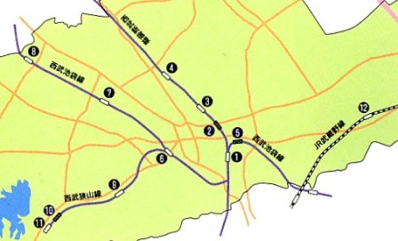 市内の駅の変遷の図