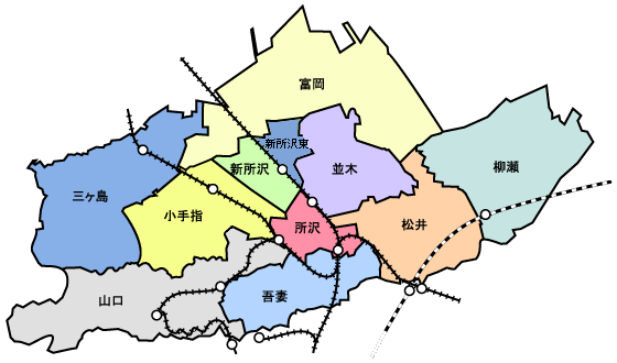 所沢地域マップ