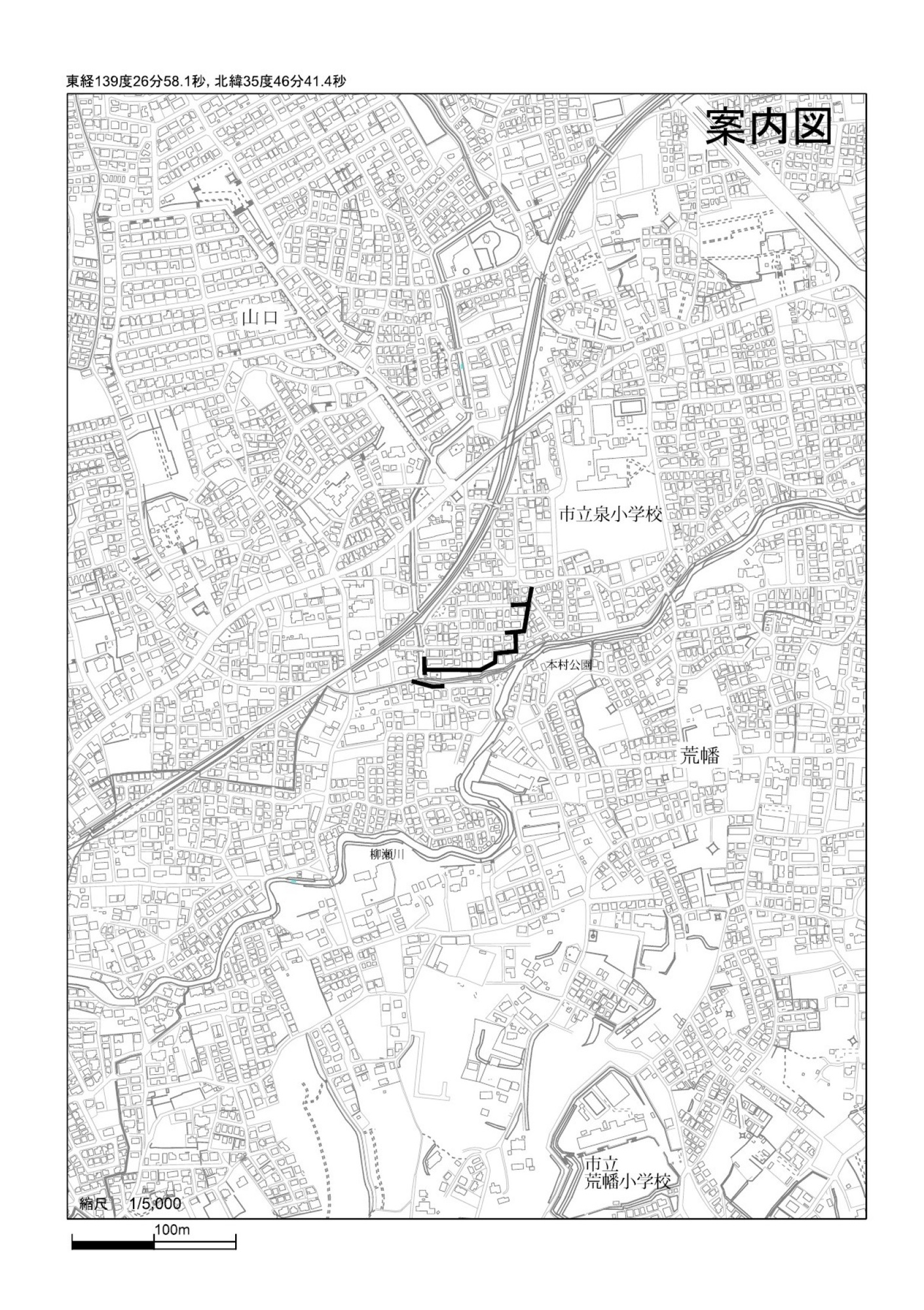 山口地区配水管更新第1号工事案内図の画像