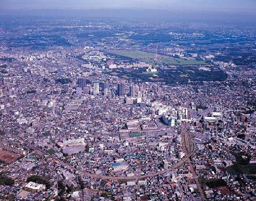 所沢駅周辺の航空写真
