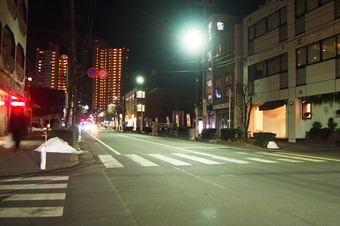 道路照明灯のLED化後の写真