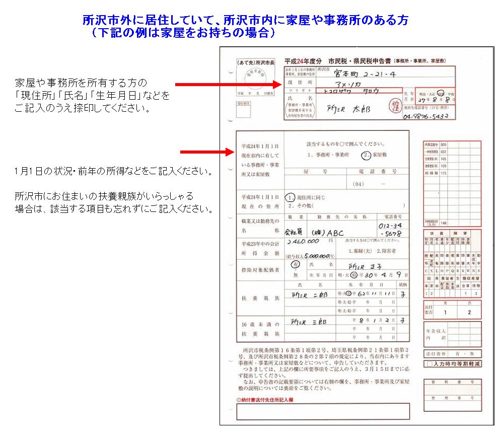 書 申告 県民 市 税