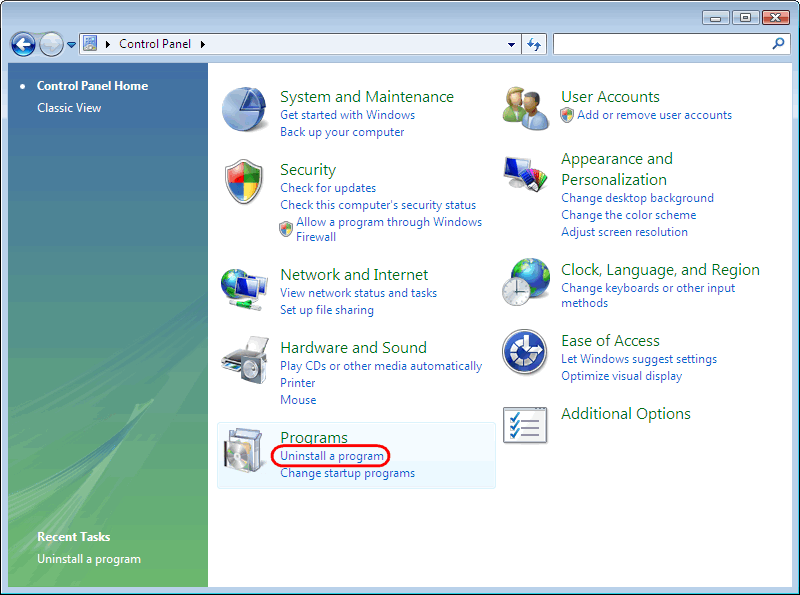 Figure: Operation figure of step3 for Windows Vista and Windows 7