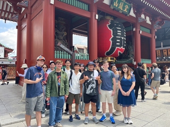 東京観光の様子