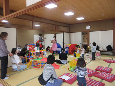 遊んでいるところ