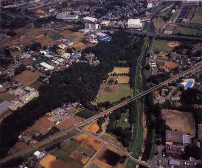 空から見た滝の城