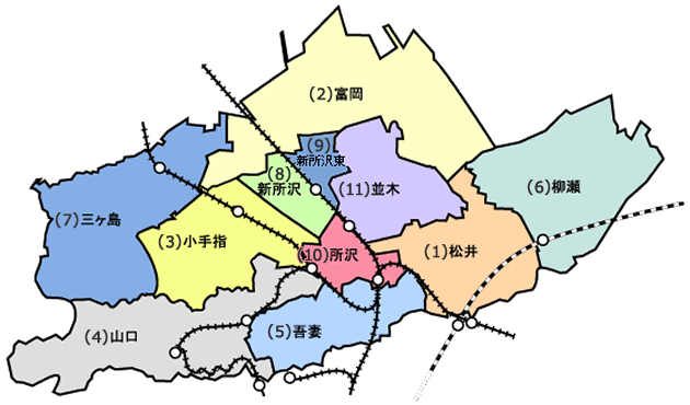 所沢地域マップ