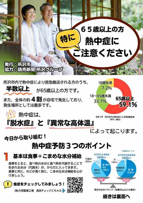 熱中症予防のチラシ（表）