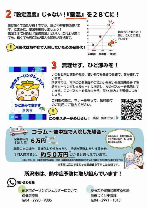 熱中症予防のチラシ（裏）