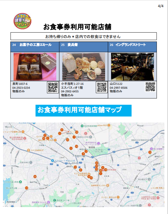 お食事券利用可能店舗一覧（4ページ目）