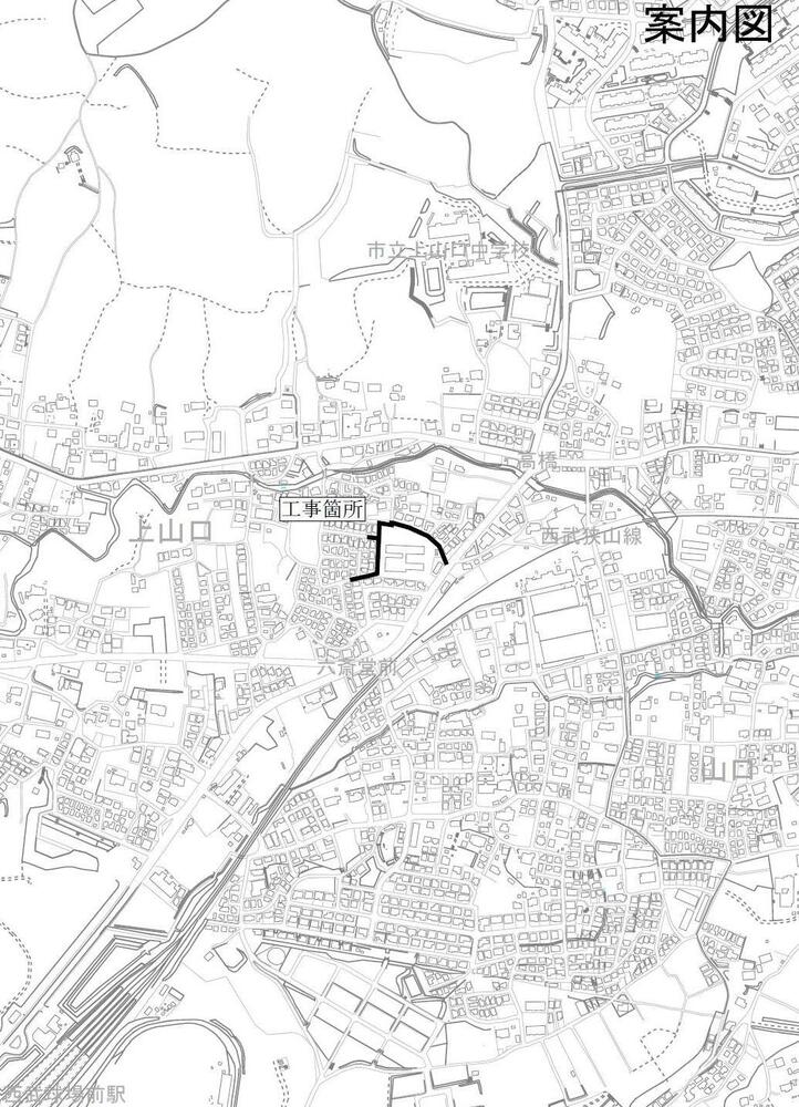 山口地区配水管更新第2号工事(ゼロ債務)案内図の画像