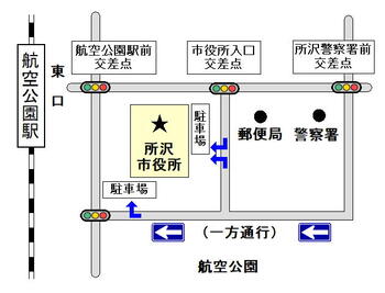 市役所市民1階ギャラリーの地図