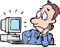 パソコンの操作をする男性のイラスト