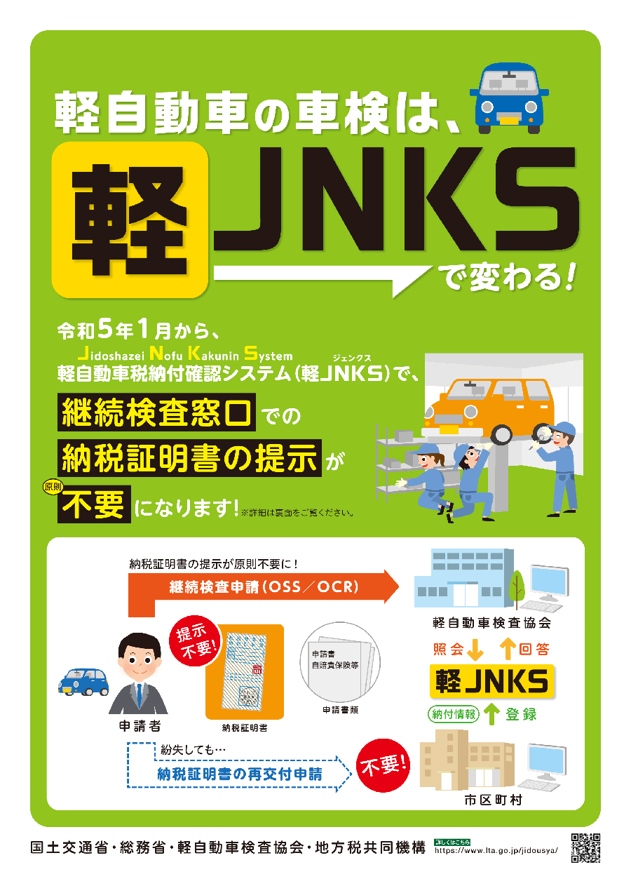 軽JNKSのリーフレット表面