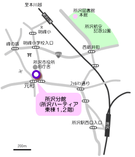 所沢図書館所沢分館地図