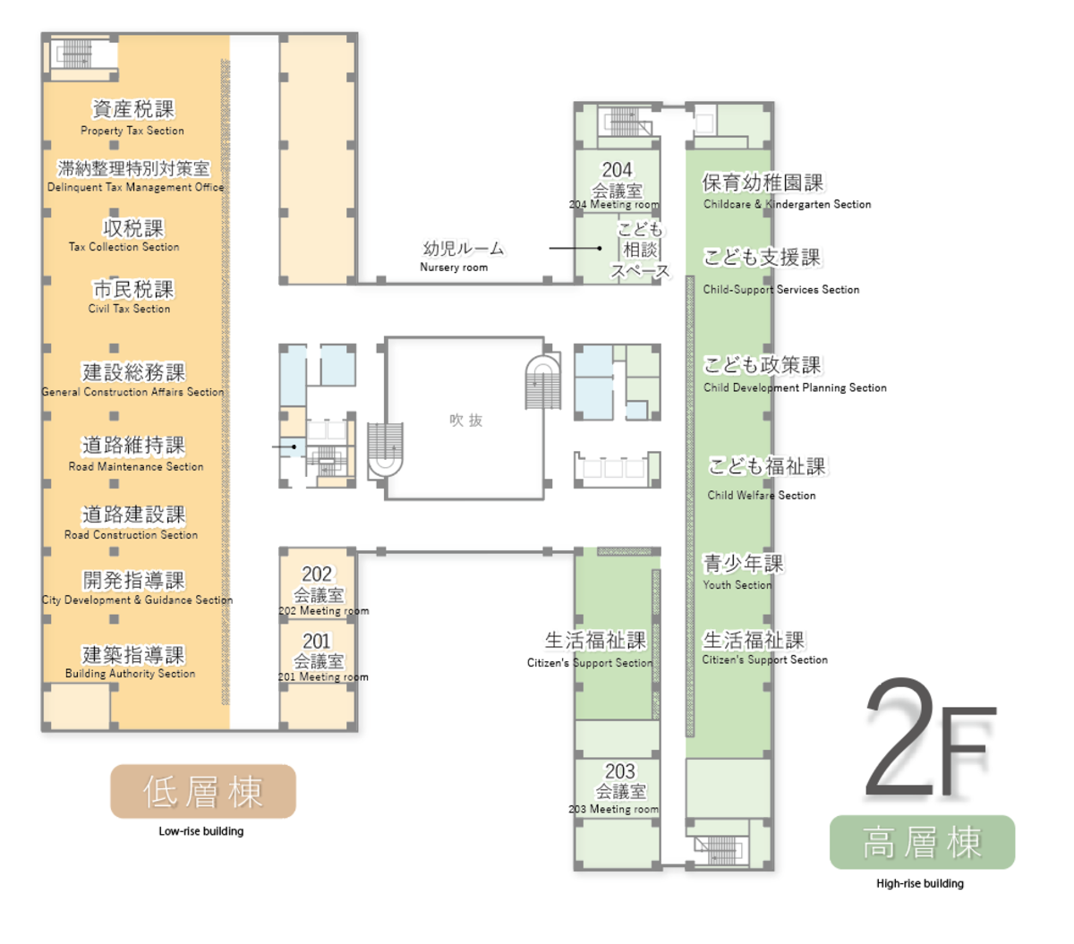 フロア案内図2階の画像