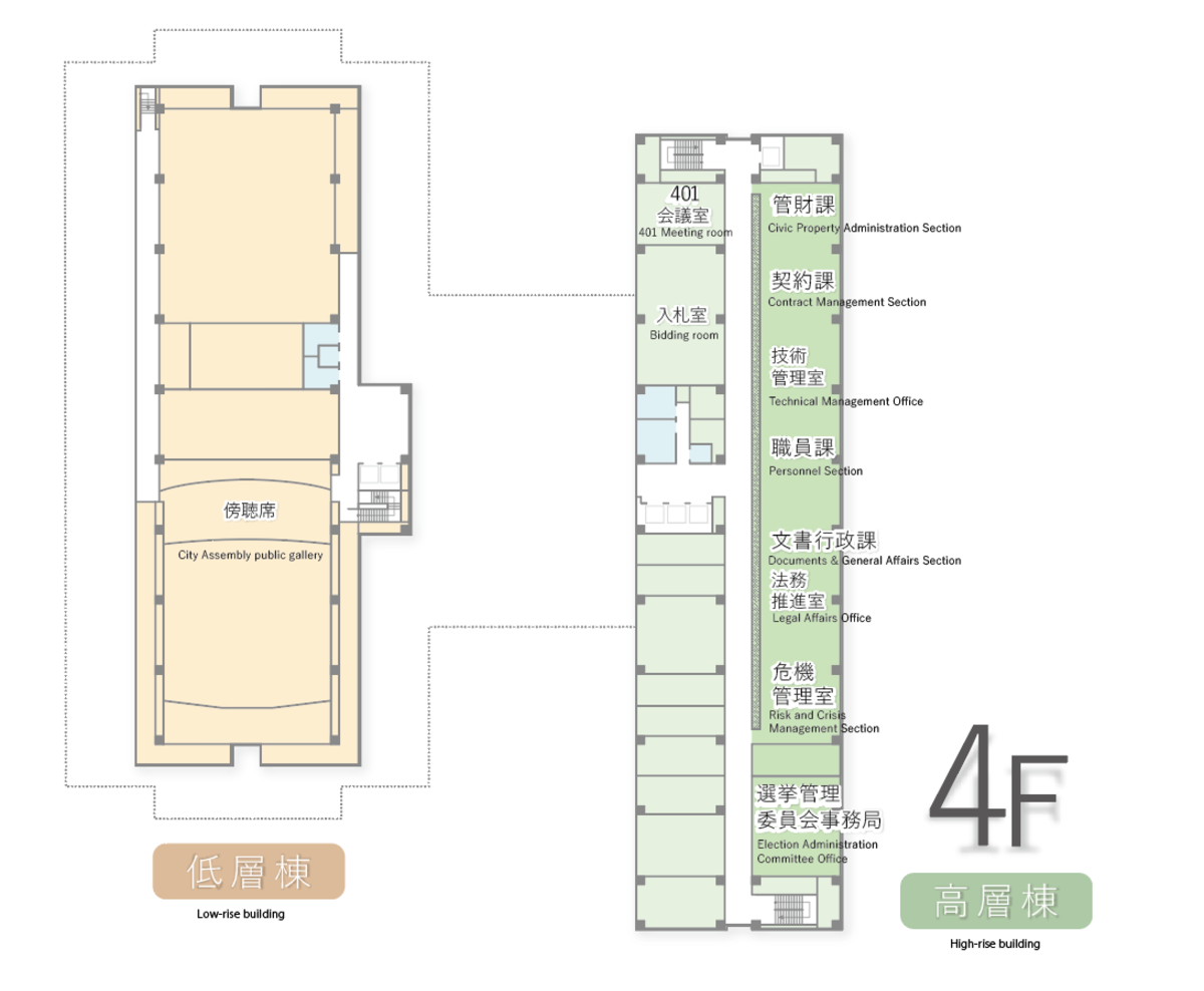 フロア案内図4階の画像