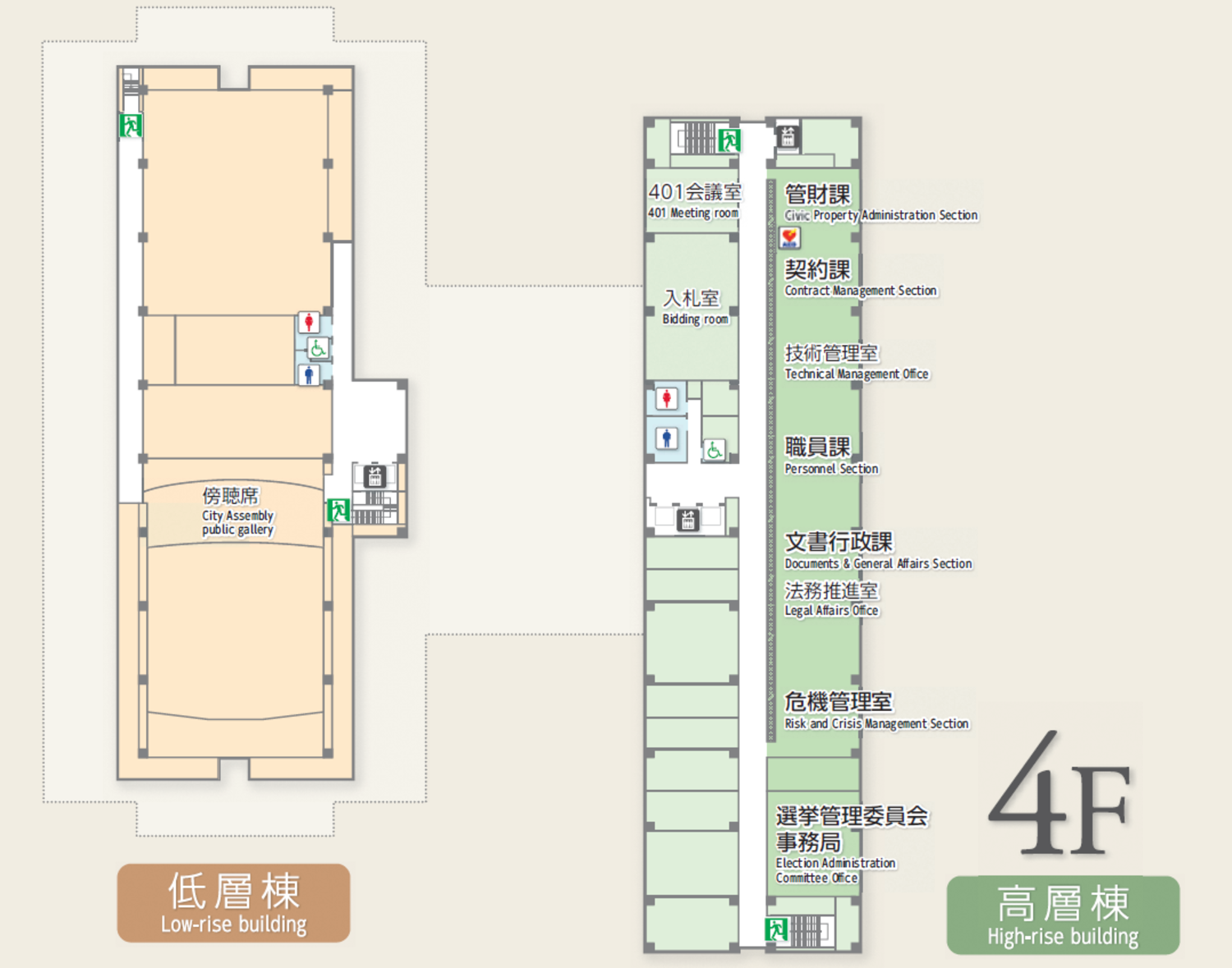 フロア案内図4階の画像