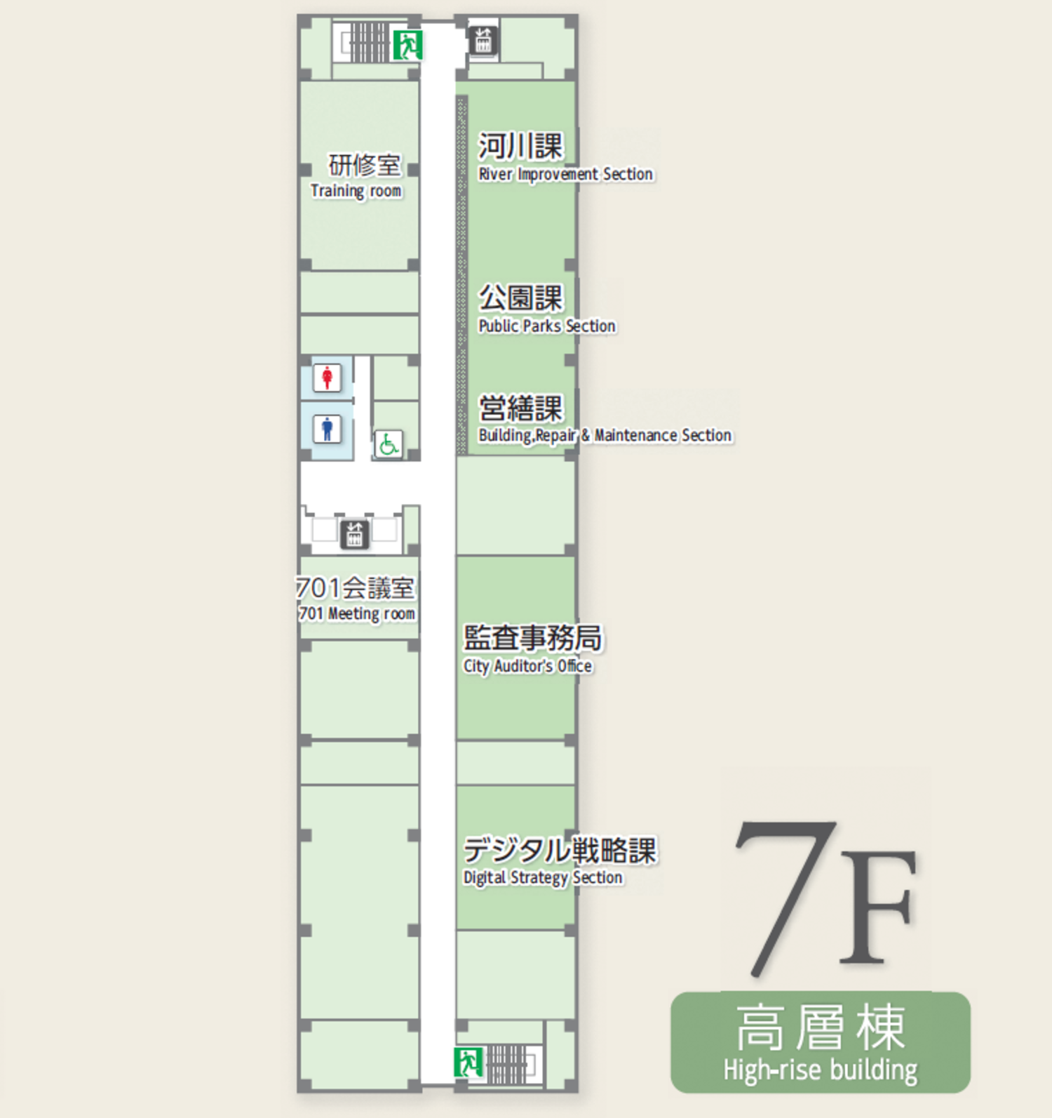 フロア案内図7階の画像